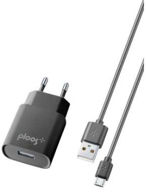 TECNOSHOP Kit caricabatterie 1 A + cavo USB - micro USB Cellular Line 